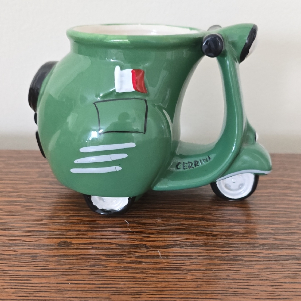 Cerrini F Green Vespa Ceramic Mug